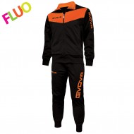 Trening Tuta Visa Fluo GIVOVA, Negru/Orange Fluo, S - EOL