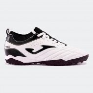 Ghete fotbal teren sintetic si iarba, Numero-10 2402 Blanco Negro Turf, JOMA