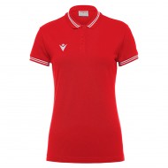 Tricou polo din bumbac dama Hambo, MACRON, Rosu, M - EOL