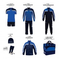 Set complet echipament fotbal Box Platinum Basico, Albastru-Bleumarin, GIVOVA