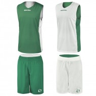 Echipament baschet Kit Assen SPORTIKA, verde/alb XL - EOL