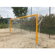 Plasa pentru poarta fotbal pe plaja 5,5x2,2 m alba