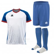 Echipament fotbal Cardiff, tricou, sort si jambiere, LUANVI