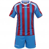 Echipament fotbal KIT SUPPORTER, ALBASTRU/ROSU, marime 2XS - EOL