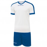 Echipament fotbal KIT REVOLUTION GIVOVA, ALB/ALBASTRU, marime 3XS - EOL