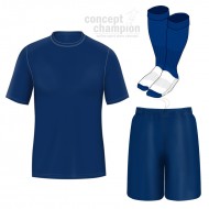 Set echipament fotbal tricou, sort si jambiere Concept Champion