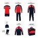 Set complet echipament fotbal Box Platinum Basico, Rosu-Bleumarin, GIVOVA
