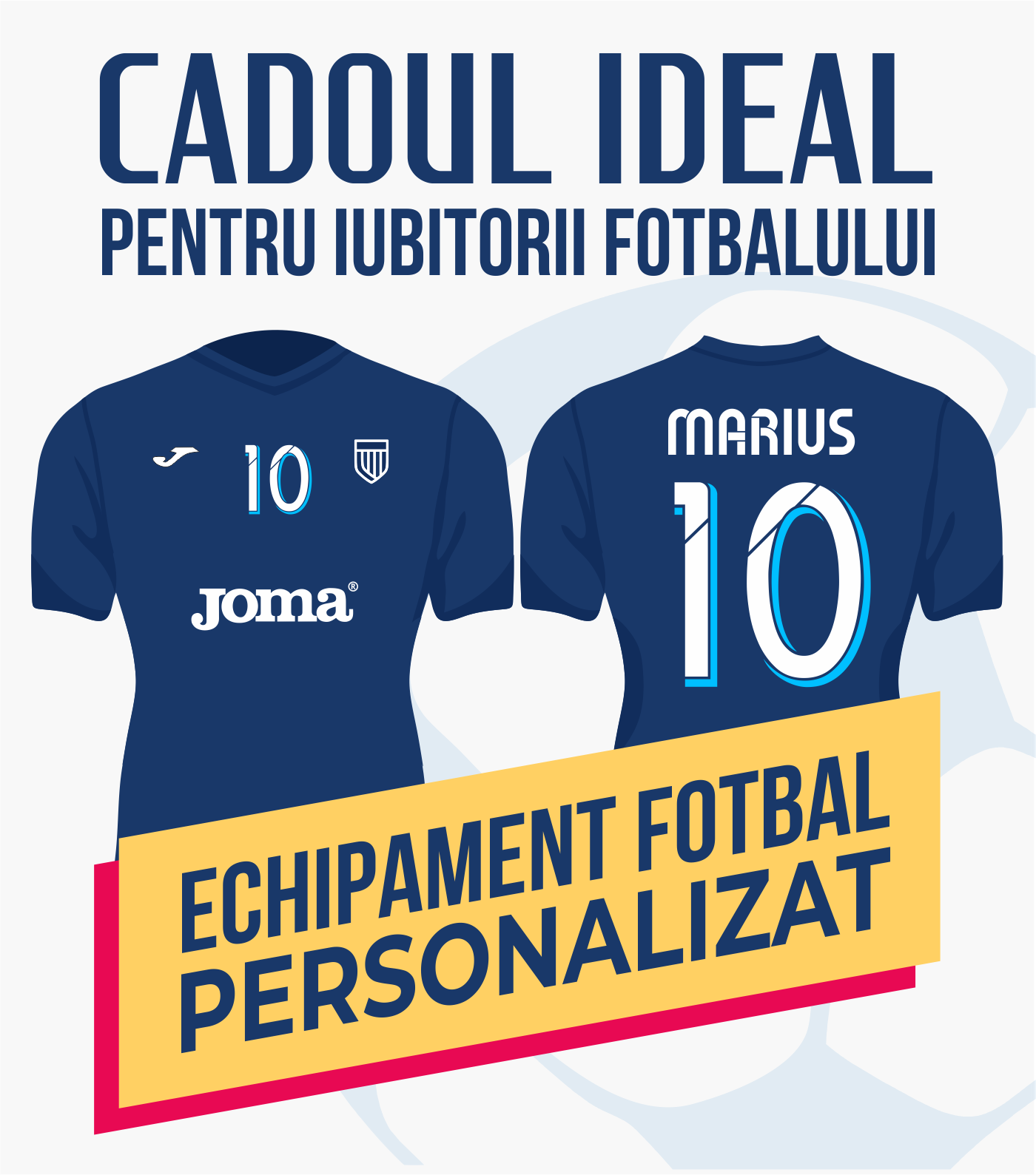 Cadou personalizat echipament fotbal