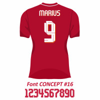 Imprimare numar si nume pe tricou, personalizare echipament fotbal-25432