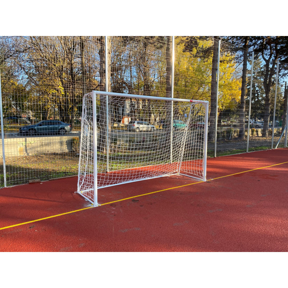 Poarta de fotbal 3x2m, profil rotund din otel de 60mm-0