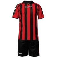 Echipament fotbal KIT SUPPORTER, NEGRU/ROSU, marime XS - EOL-0