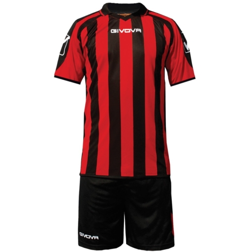 Echipament fotbal KIT SUPPORTER, NEGRU/ROSU, marime XS - EOL-0
