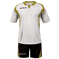 Echipament fotbal KIT ARES, ALB/AURIU, marime XL - EOL-0