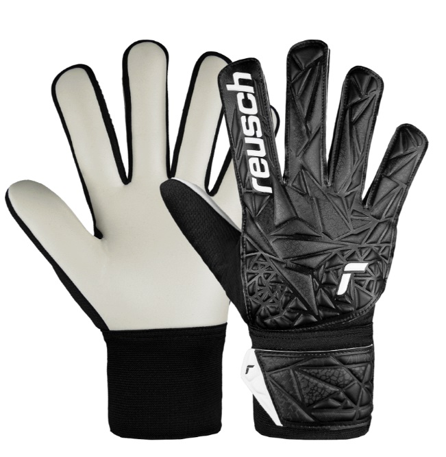 Manusi portar fotbal Attrakt Starter Solid Junior, Black, REUSCH-0 Manusi portar fotbal Attrakt Starter Solid Junior, Black, REUSCH-0