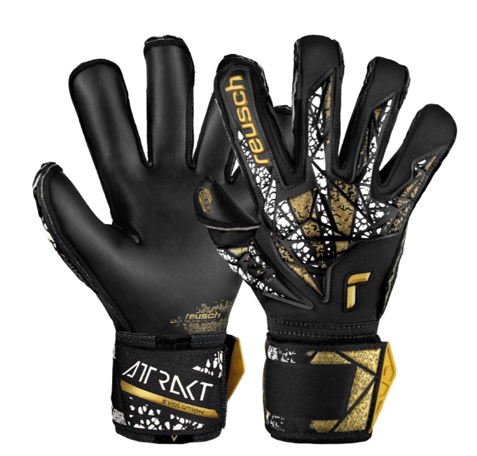 Manusi portar fotbal Attrakt Gold X Evolution Cut Finger Support, REUSCH-0 Manusi portar fotbal Attrakt Gold X Evolution Cut Finger Support, REUSCH-0