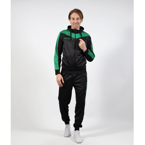 Tuta Roma cu gluga, Negru/Verde, S - EOL-0