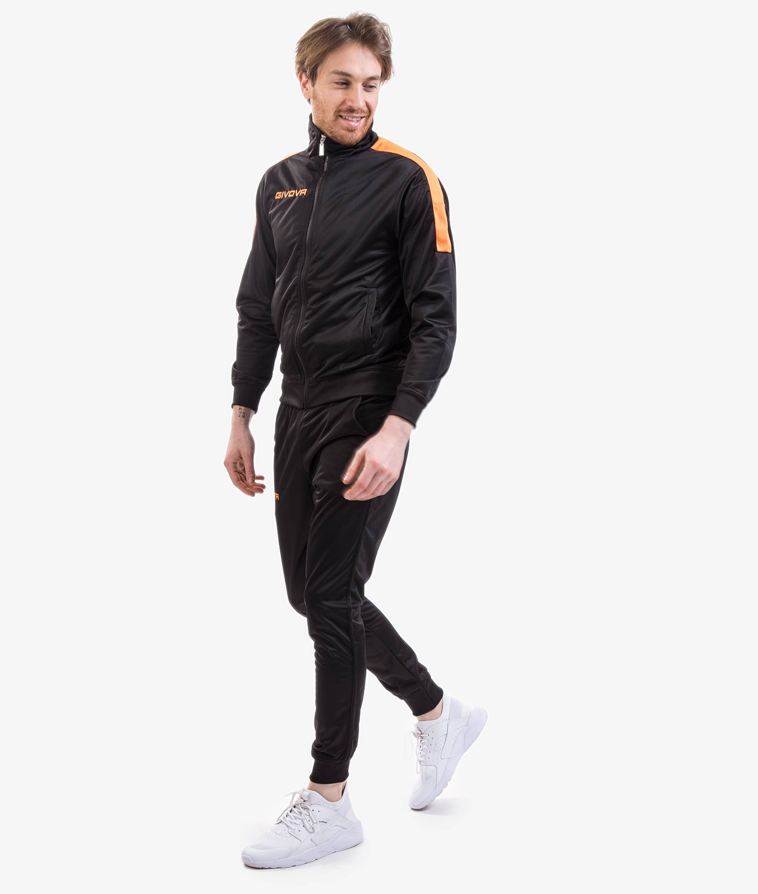 Tuta Revolution, Unisex, Negru/Orange Fluo, S - EOL-0 Tuta Revolution, Unisex, Negru/Orange Fluo, S - EOL-0