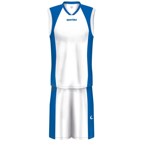 Echipament baschet Kit Orlando SPORTIKA, alb/royal M - EOL-0