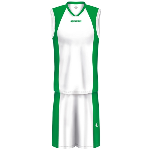 Echipament baschet Kit Orlando SPORTIKA, alb/verde M - EOL-0