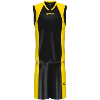 Echipament baschet Kit Orlando SPORTIKA, negru/galben M - EOL-0