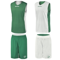 Echipament baschet Kit Assen SPORTIKA, verde/alb XL - EOL-0