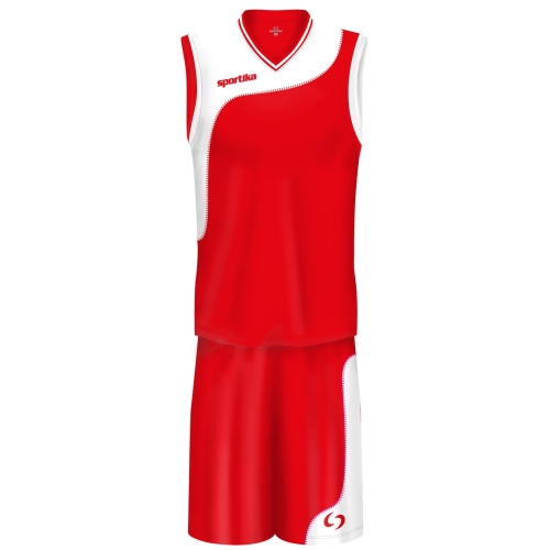 Echipament baschet Kit Chicago SPORTIKA, rosu/alb L - EOL-0