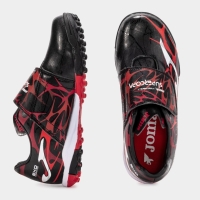 Ghete fotbal teren sintetic si iarba, Super Copa JR 2501 Negro Turf, JOMA-27650