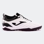 Ghete fotbal teren sintetic si iarba, Numero-10 2402 Blanco Negro Turf, JOMA-0