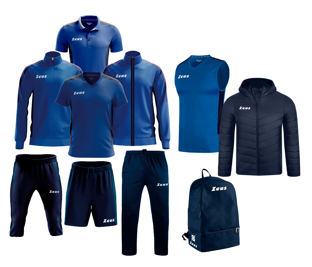 Echipament complet fotbal Box Start Royal/Bleumarin, ZEUS-0 Echipament complet fotbal Box Start Royal/Bleumarin, ZEUS-0