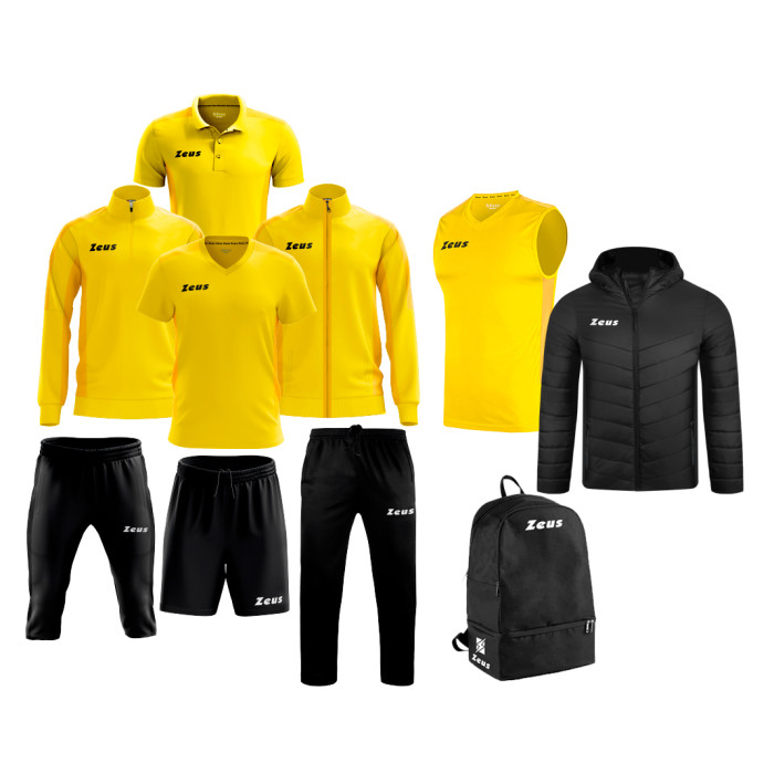Echipament complet fotbal Box Start Galben/Negru, ZEUS-0