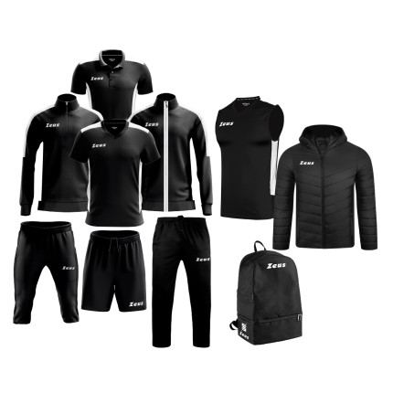 Echipament complet fotbal Box Start Negru/Alb, ZEUS-0