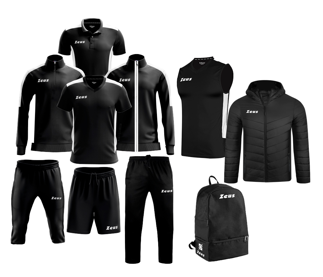Echipament complet fotbal Box Start Negru/Alb, ZEUS-0 Echipament complet fotbal Box Start Negru/Alb, ZEUS-0