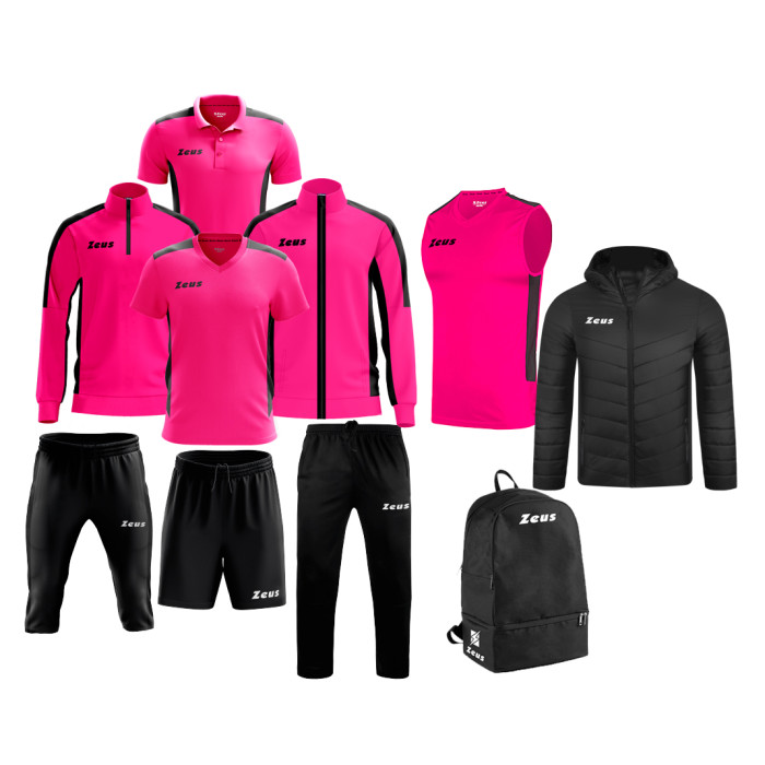 Echipament complet fotbal Box Start Roz Fluo/Negru, ZEUS-0