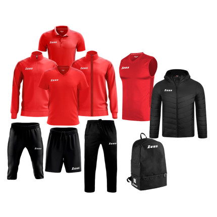 Echipament complet fotbal Box Start Rosu/Negru, ZEUS-0