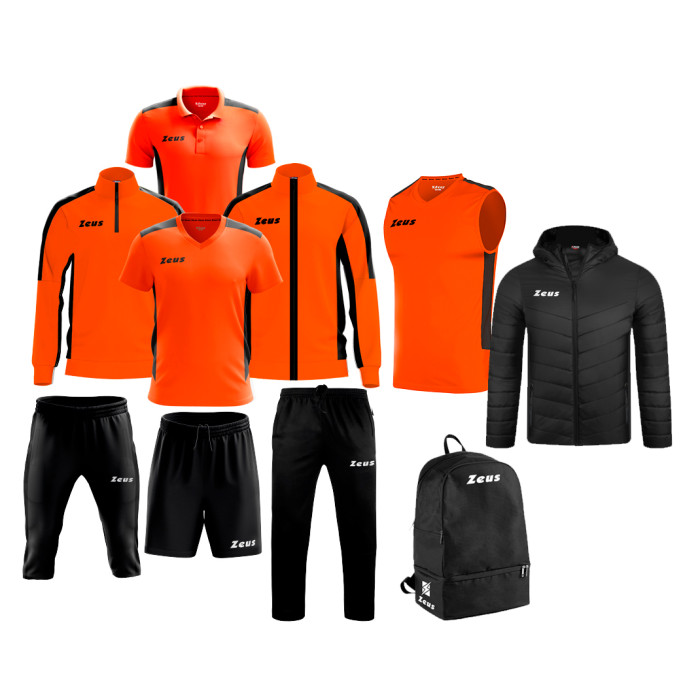Echipament complet fotbal Box Start Line Portocaliu Fluo, ZEUS-0