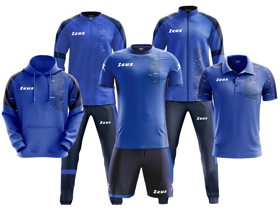 Echipament complet fotbal Box Glitch Royal/Bleumarin, ZEUS-0 Echipament complet fotbal Box Glitch Royal/Bleumarin, ZEUS-0