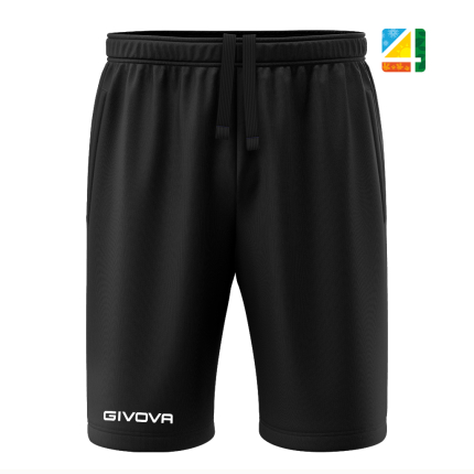Pantaloni scurți Bermuda Friend din bumbac, negri, XS, GIVOVA-0