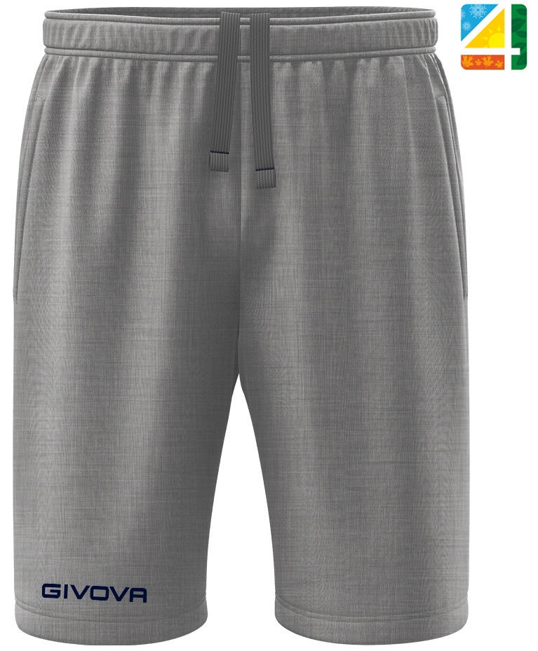 Pantaloni scurți Grigio Melange Chiaro, GIVOVA-0 Pantaloni scurți Grigio Melange Chiaro, GIVOVA-0