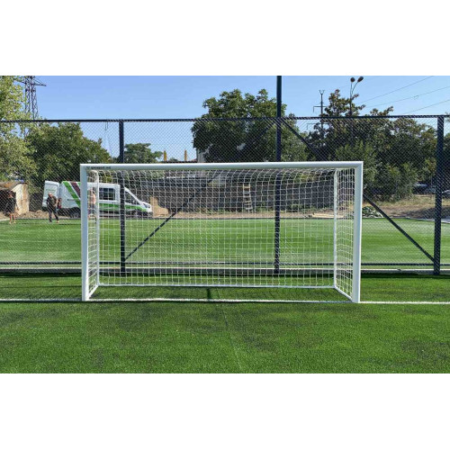 Poartă de fotbal 4 x 2 m, profil special oval din aluminiu 120 x 100 mm-0