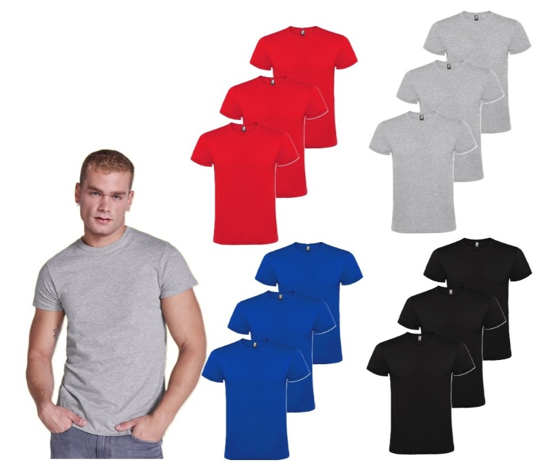 atomic Tricou de bumbac Atomic, set de 3 buc, ROLY - imagine 1